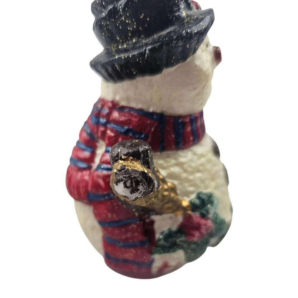 Christmas Candle Snowman with‎ Tree Holiday Decor Festive Decoration